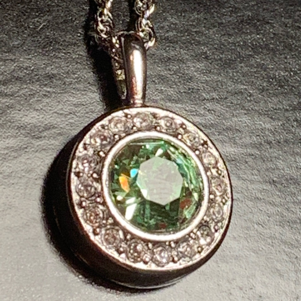New Swarovski Birthstone Necklace August Peridot 26$
